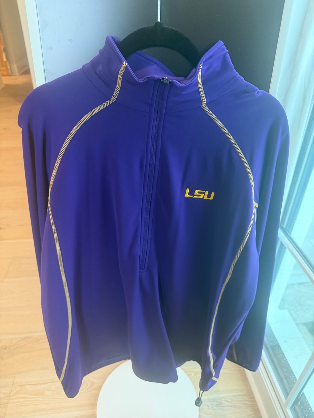 LSU Purple Lightweight Quarter-Zip Shirt Jacket